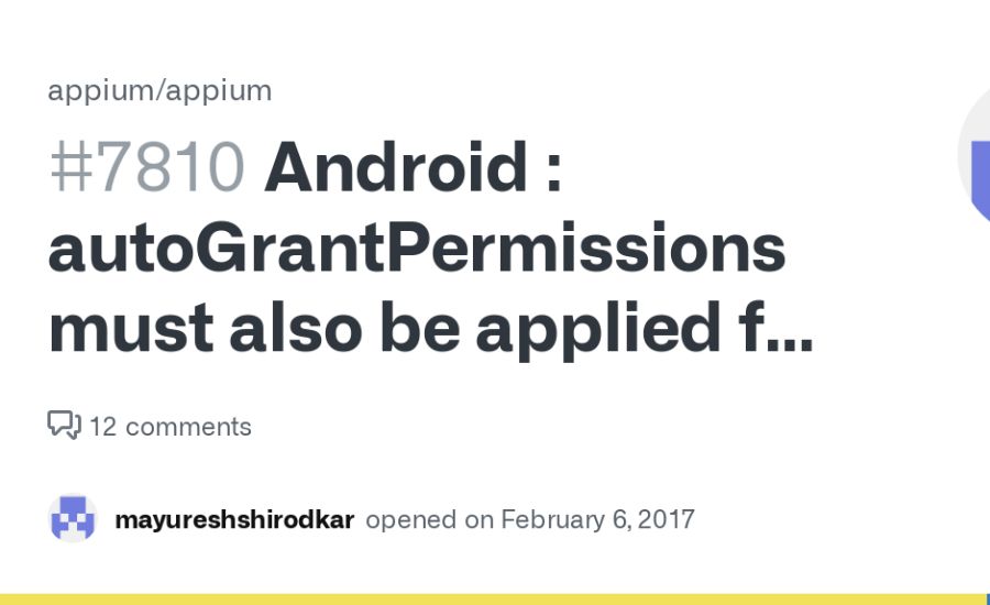 appium 2 autograntpermissions not working